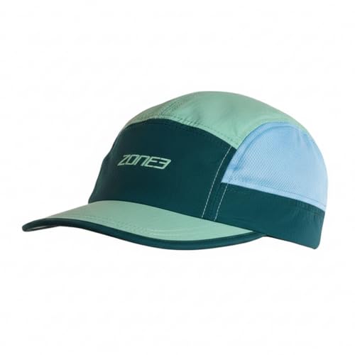 ZONE3 Lightweight 5-Panel Cap Breathable & Adjustable Unisex Hat for Running Hiking Outdoor Sports & Casual Wear Teal