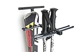 QLS Skihalterung N4 Skiwandhalter Skihalter Skiträger Skiaufbewahrung Für 4 Paare 37 cm