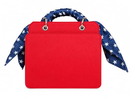 Steve Madden BEVLYNN Satchel Bag, Americana Red, with Crossbody Strap, 9.25" W x 7.25" H x 4.75" D by Steve Madden - Used condition - Image 3