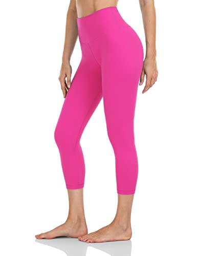 HeyNuts Essential High Waisted Yoga Capris Leggings, Tummy Control Cropped Workout Yoga Pants 19"/21"2