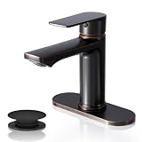 BELZ Oil Rubbed Bronze Bathroom Faucet, Modern Single Handle One Hole Bath...