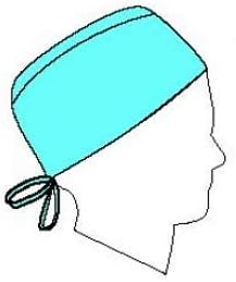 LIFESOFT Disposable Surgeon Caps Tie-Back Hats Lightweight Latex Free Blue