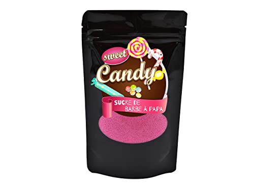 Hopser Food Fun saveur sucre | saveur FRAMBOISE | sucre coloré pour barbe à papa, machines à barbe à papa, pop-corn, décoration, 1 x 200g