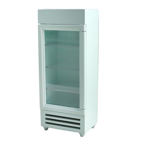 TOYANDONA Mini Refrigerador Simulado Casa Muñeca Miniatura Juguete Arcon Congelador Pequeño Neveras Pequeñas Madera Light Green