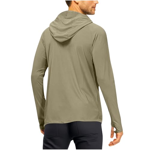 Mens Hooded UPF 50+ Sun Protection T-Shirt 2025 Long Sleeve Athletic Fishing Shirts Rash Guard Running Hoodie Shirt4