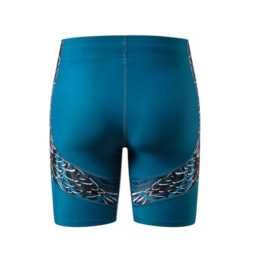 HUGE SPORTS Men's Rash Guard Swim Shorts Compression Swimming Jammer Cool Dry Active Swimsuit Workout Shorts Sports Tights4