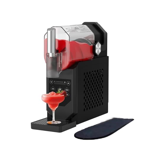 Maquina para Hacer Granizados, Maquina de Granizados de 15 Minutos sin Hielo para el Hogar, Autolimpieza, 5 Programas Predefinidos para Margaritas, Frappés y Más, Alfombrilla Antideslizante(Black)