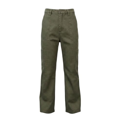 Pantalones vaqueros elásticos de cintura alta con bolsillos y corte recto 6