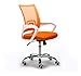 WENQJ Bürostuhl Ergonomischer Netzstuhl Schreibtischstuhl Hebedrehstuhl Mittlere Rückenlehne Lordosenstütze Kissen Sitz Arbeitsspielstuhl Stuhl (Color : Orange) Every Family