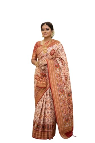 Image of SATIKA VASTRAM Tussar Silk Saree Solid Design Pure Soft Thread Weaving Contrast Border And Rich Pallu With Blouse Piece