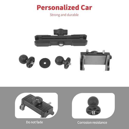 Image of Linskip Dashboard Universal Metal Clamp Phone Mount & Holder for 2021-2025 2026 Ford Bronco Raptor & Bronco 2 /4 Door, Rotates Vertical & Horizontal, Rugged Off-Road Stability