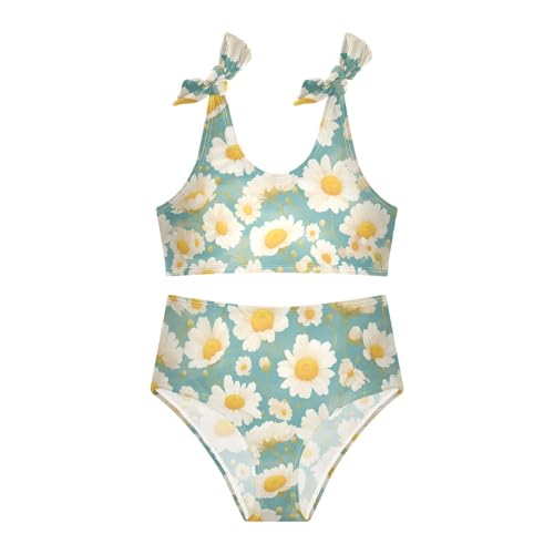 Daisy Girl 2 Piece Bikini Set Scoop Neck Swimsuit Swimming Suits Adjustable Strap3