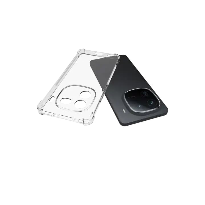 Image of Lustree Compatible with iQOO 12 5G Back Cover| Clear + TPU Case with 4 Corner Air Cushion Protection & Camera Protection | Slim& Stylus Cover for iQOO 12 5G