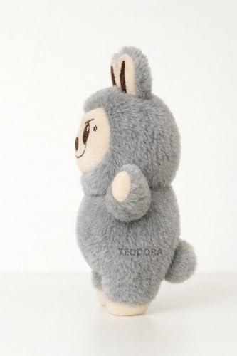 Image of Cute face Doll Soft Toy for Girls Boys Kids,Grey,Cute Character Plush Stuffed Baby Teddy Gift Birthday, 25 cm