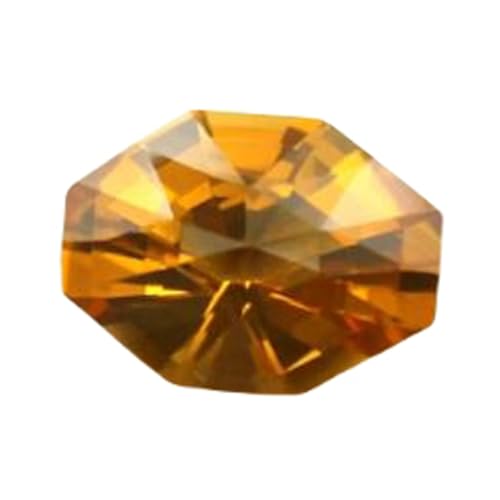 Citrine naturelle pour fabrication de bijoux DIY pierre octogonale 15,5 mm collier et bague