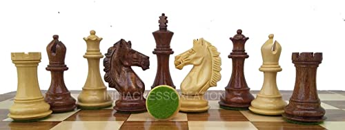 Pièces d'échecs Alban Deluxe Staunton de 10,2 cm pour vos soirées de jeu en famille