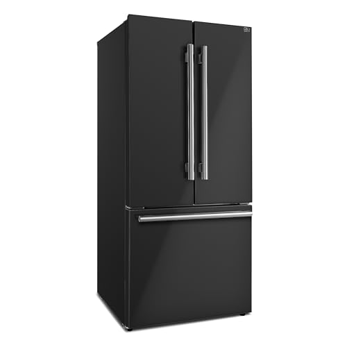 Forno C-FFFFD1974-31BLK 36'' Espresso Gallipoli French Door Stainless Steel Refrigerator - 17.5 Cu.Ft Kitchen Fridge With Led Display And Ice Maker - Frost-Free Swing Double Door Fridge thumb #8