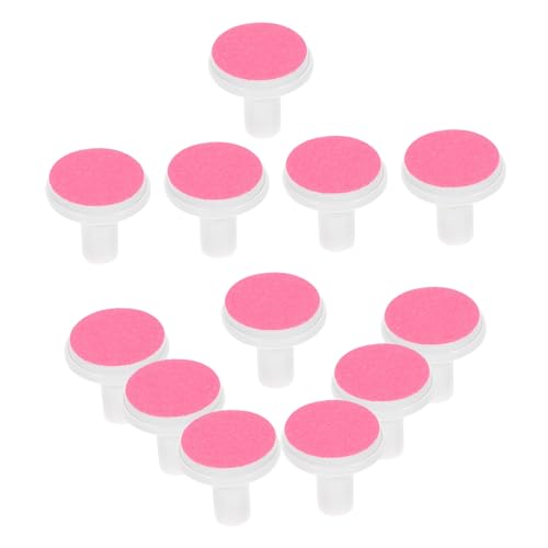 DEARMAMY 12pcs Nail Polisher Accessories Nail Grinding Pads Nail File Parts Nail for Little Nail Accessory Nail File Replacement Pads Groom Sandpaper Red