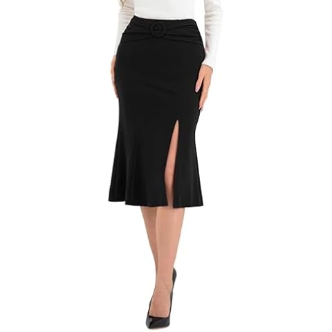 Belle Poque High Waist Slit Midi Skirt Cover