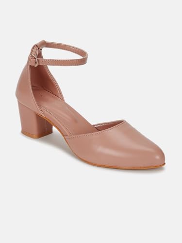 Image of Marc Loire Women's Pointed Toe Block Heel Fashion Sandals with Buckled Ankle Strap