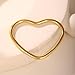 Kokoma Fashion Heart Cuff Bracelet for Women Minimalist Stainless Steel Hollow Hearts Large Cuffs Bangle Bracelets Statement Bangles Bohemian Jewelry (Gold)