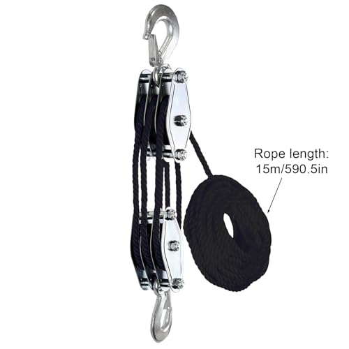 Heavy Du Pulley – 1000 kg Tragkraft, manueller Seilzug, industrielles GTH-Kabelsystem, tragbares Hebewerkzeug für Ga zuverlässige Ratschenrolle, Solut