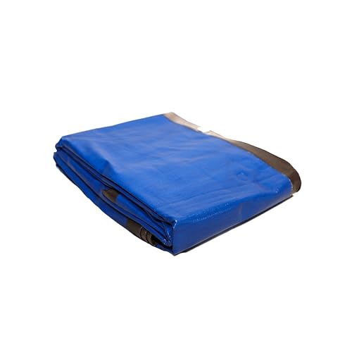 TARPAFLEX 1.5m x 2.5m Brown/Blue Tarpaulin Waterproof Heavy Duty Tarp Sheet Cover, 185gsm Multipurpose Groundsheet With UV Protection & Shrinkproof Material