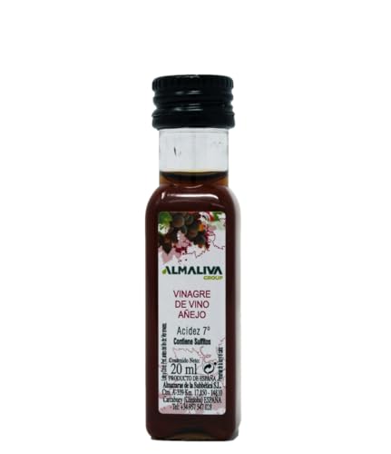 ALMAOLIVA | Caja 280 Miniaturas de Vinagre de Vino Añejo - Botella de Plastico 20 ml