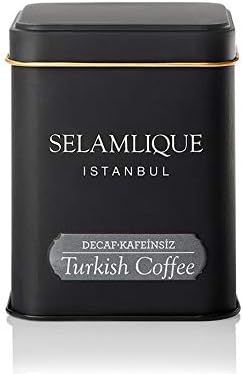 Selamlique Istanbul Decaf Turkish Coffee Decaffeinated Fine Ground Coffee Medium Roast 4.40 oz.