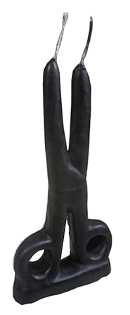 Phobis Black Scissor Candle Spell Candle Wicca Candle Decorative Art Candle (Pack of 1)