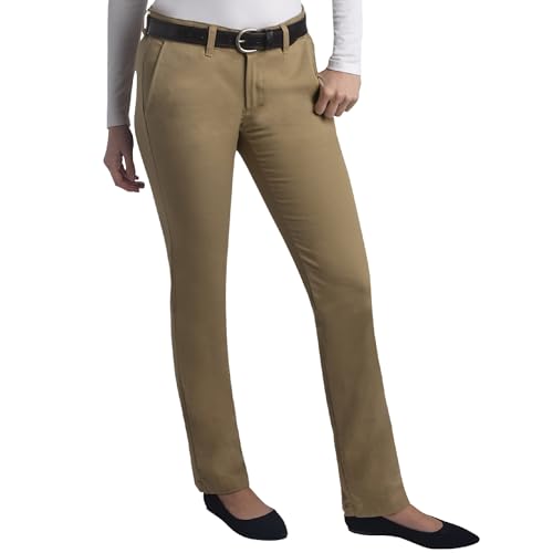 Pantalon droit en sergé Dickies femme couleur kakis idéal du bureau aux sorties urbaines