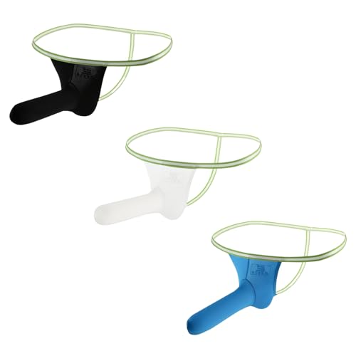 Men's See Through Bulge Pouch T-back Thong Underwear Low Waist Ice Silk String Tangas 3-6 Pack