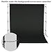 NewZeal Black Backdrop for Photography 10ft X10ft Backdrop Black Screen, Pure Cotton Photo Background Cloth Backdrop Curtain for Parties, with 8 Clips