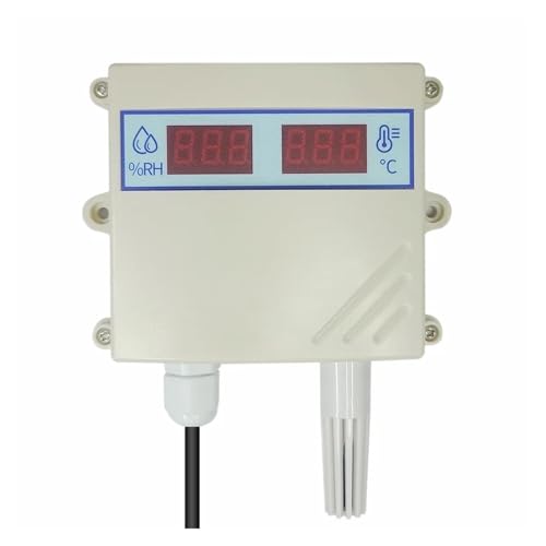 Image of IndusTradCorp Temperature Humidity Sensor Output RS485 0-5V 0-10V 4-20mA Waterproof Digital Display Air Wall-mounted Sensors(0-10V with display)