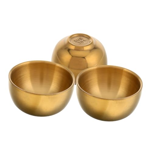 FIXOSHEE 3piezas Copa De Vino De Acero Inoxidable Aislada Juego De Vasos Resistentes Al Calor Irrompibles Para Fiestas Casa Bebidas Frías y Calientes