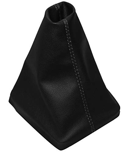 AERZETIX - Cuffia Soffietto - per Leva del Cambio - in Similpelle - pelle Nero con Cuciture Nero