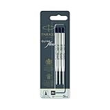 PARKER QUINKflow Ballpoint Pen Ink Refills, Medium Tip, Black, 3 Count