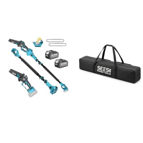 SEESII P6 Pro Pole Saw Bundle with 55-Inch Storage Bag