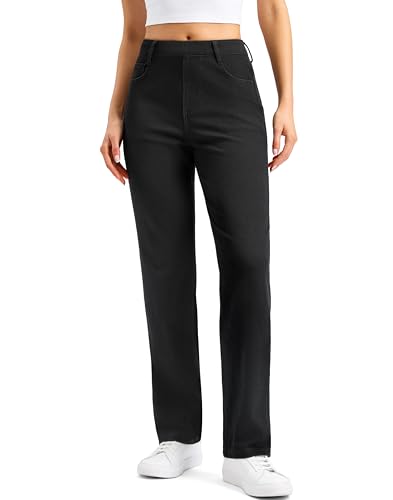 Image of Rammus Womens Stretchy Pull on Straight Leg Jeans