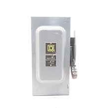 SQUARE D HU362 Non-FUSIBLE Disconnect Switch 60A AMP 3P 600V-AC D593368