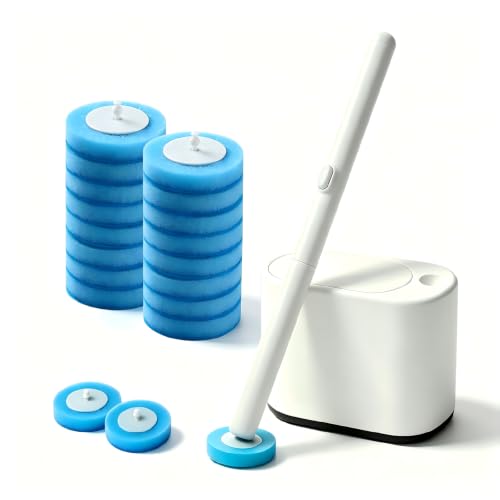 Viaptus Disposable Toilet Brush – Hygienic Contact-Free, White | Wall Mounted Wa...