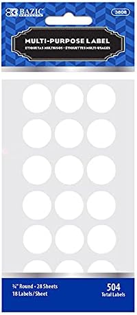 BAZIC All Purpose Round Label 3/4