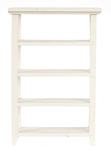 Dollhouse White Corner Wall Shelf - 1:12 Scale Miniature Accessory