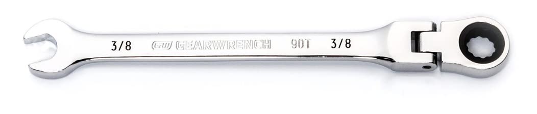 GEARWRENCH 3/8" 4 Degree Swing Arch 12 Point Flex Head Ratcheting Combination Wrench - 86743