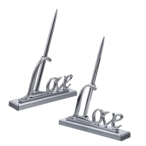 Stylos pour Or pour Signature Livre d'Or Mariage et Support Cœur Pratique