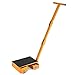 OrangeA Industrial Machinery Mover 13200Lbs Capacity Machinery Mover Skates 4 Rollers 180 Degree Rotation Machinery Mover Dolly with 39 Inch Push Rod (6T with Bar/ 180° Rotation)