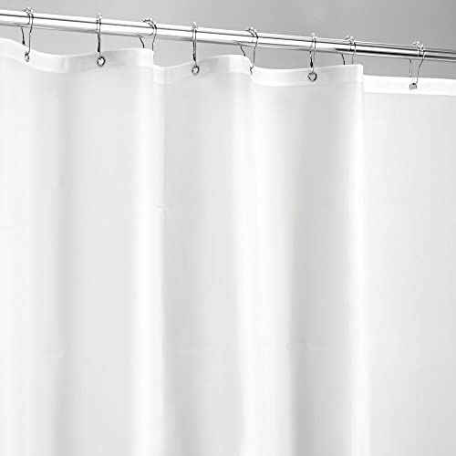 mDesign Long Waterproof, Heavy Duty Premium Quality 10-Guage Vinyl Shower Curtain Liner for Bathroom Shower Stall and Bathtub - 72