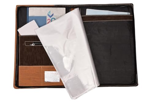 Image of FUTURE X 20 Leaf Multipurpose Leatherette Professional File Folders for Certificates, Documents Holder, Portfolio, Executive File Legal Size Documents Holder for Men and Women (B4 Size,Brown Fumes)