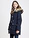 UMIPUBO Womens Winter Coat Puffer Jackets Fleece Lined Parka Warm Thicken Coat Trendy Overcoat With Pockets and Fur Hood(Navy,L)
