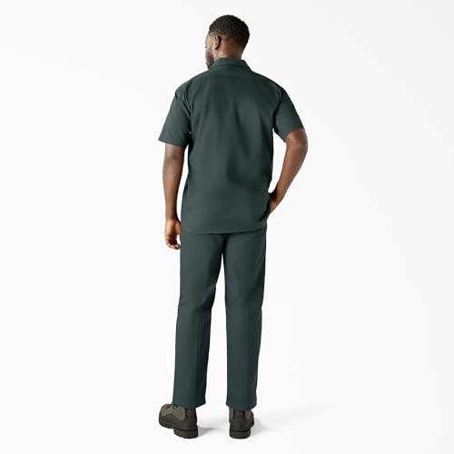 Image of Dickies Men's Short Sleeve Work Shirt - Durable Twill Button Down Shirts for Men, Lightweight Uniform for Daily Wear